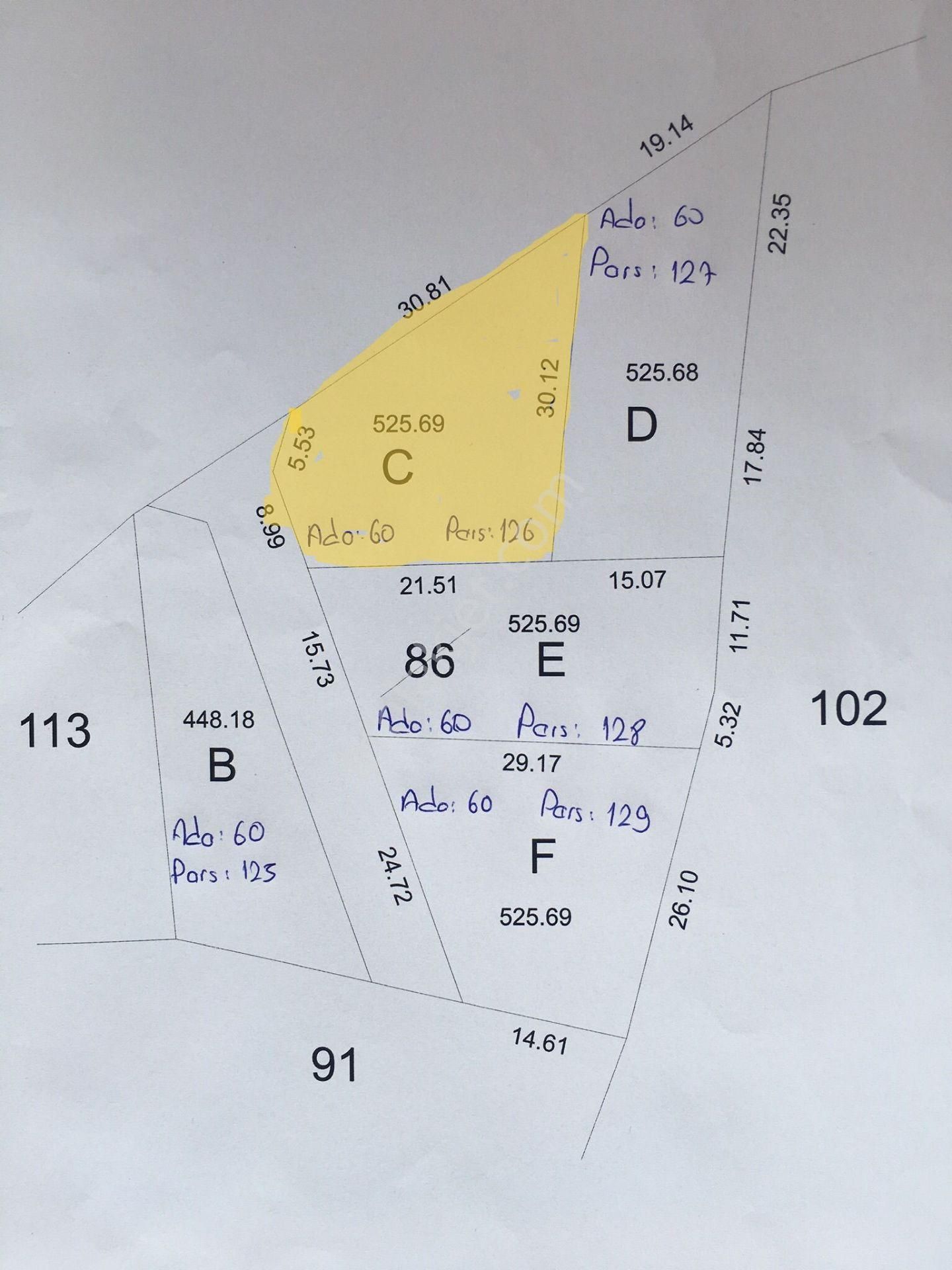 Sapanca Yeni Satılık Konut İmarlı  merkezi konumda 20+20 imarlı kupon arsa