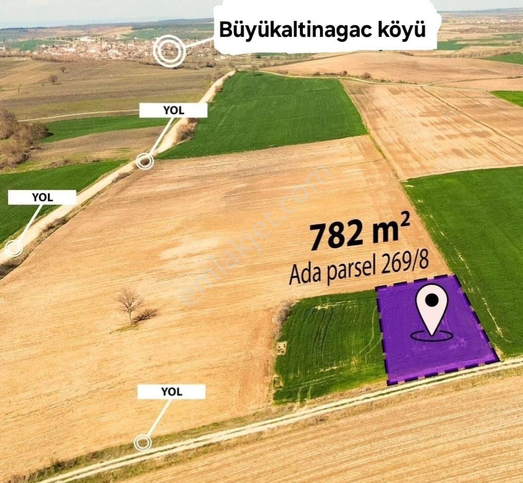 Meriç Büyükaltıağaç Köyü Satılık Tarla EDİRNE MERİÇTE BÜYÜKALTINAĞAÇ KÖYÜ MUSTAKİL TAPULU 782m² TARLA