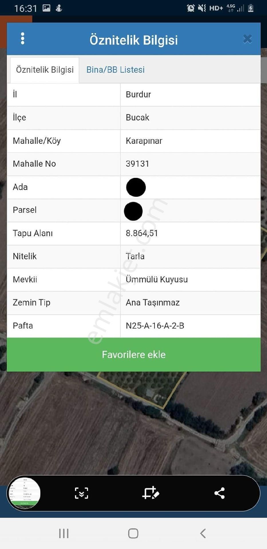 Bucak Karapınar Köyü Satılık Tarla  Bucakda Karapınar köyünde ana asfalta yakin 2 parsel toplamda 10.716m2 satılık şeftali bahçesi