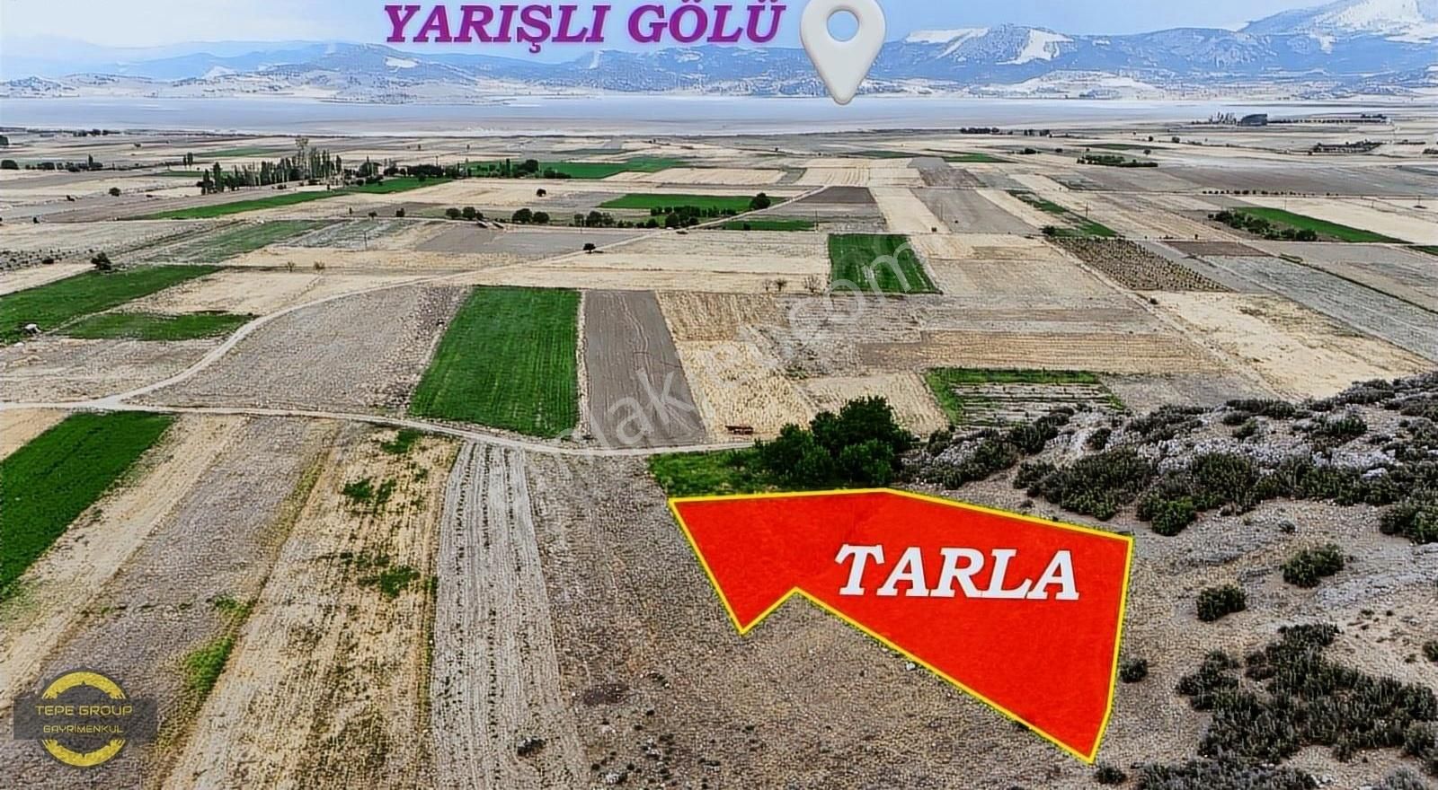 Yeşilova Yarışlı Köyü (Merkez) Satılık Tarla Burdur Yeşilova Yarışlı'da 2948 M2 Göl Manzaralı Satılık Tarla