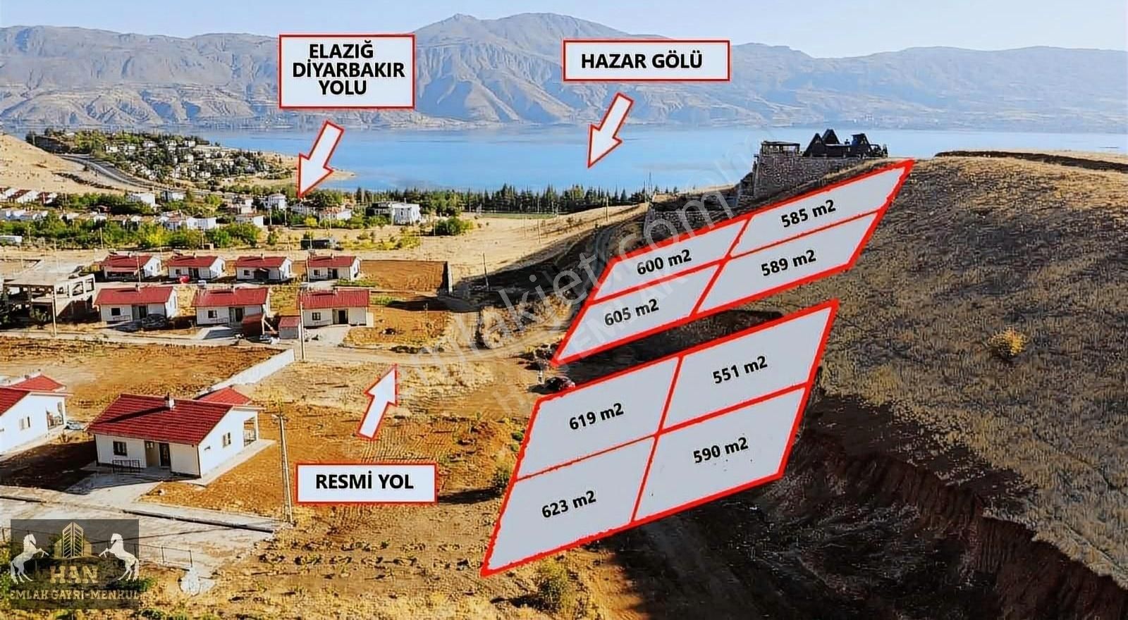 Sivrice Günay Köyü Satılık Villa İmarlı Han Emlaktan Güneyde İmar Çapı Alınmış Yapı Kaydı Hazır Arsalar