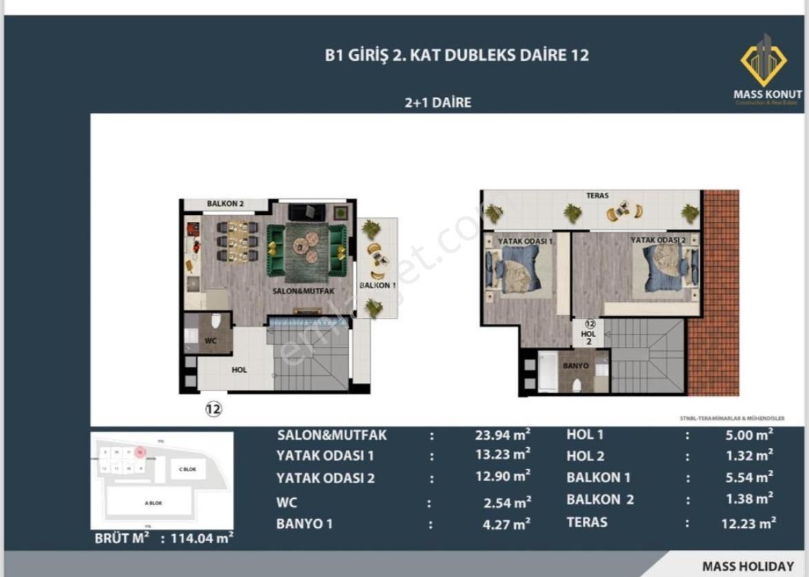 Dalaman Söğütlüyurt Satılık Daire GOLDEN EMLAKTAN DALAMAN’DA SATILIK 2+1 AKILLI EV HAVUZLU SİTE İÇERİSİNDE