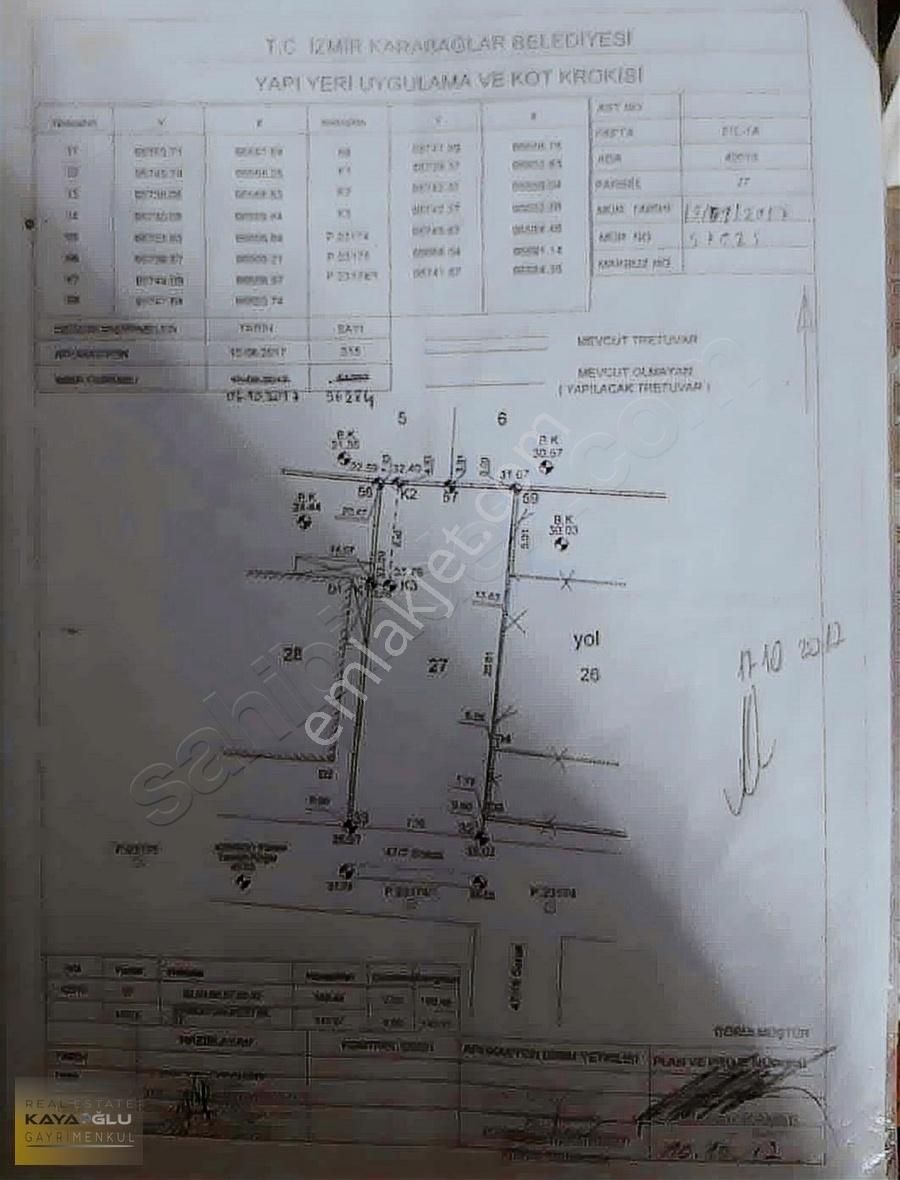 Karabağlar General Kazım Özalp Satılık Konut İmarlı KARABAĞLAR GENERAL KAZIM ÖZALP MAH.4 KAT+KOT İMARLI TEMİZ PARSEL