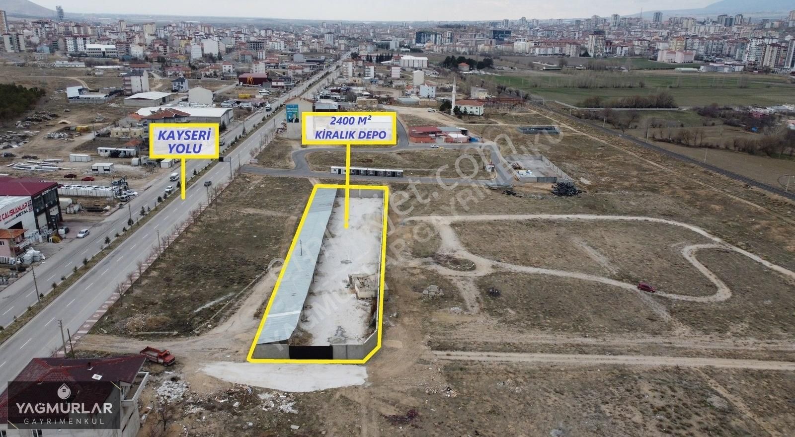 Niğde Merkez Şahinali Kiralık Depo YAĞMURLAR GAYRİMENKUL'DEN KAYSERİ YOLUNDA 2400 M² KİRALIK DEPO !