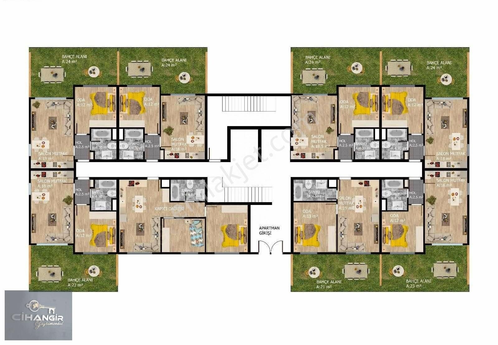 Çanakkale Merkez Karacaören Köyü Satılık Daire ÇANAKKALE KARACAÖREN HAVUZLU LÜKS PROJEDE SATILIK 2+1 DAİRELER