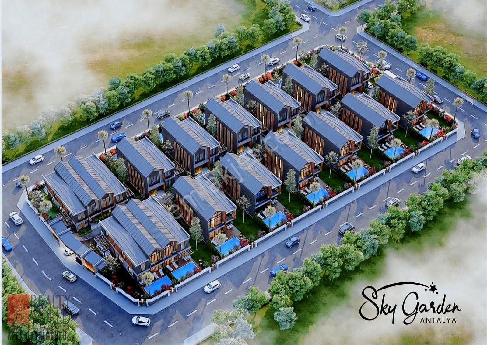 Döşemealtı Tomalar Satılık Villa ANTALYA DÖŞEMEALTI SKY GARDEN VİLLALARI SATILIK İKİZ VİLLA