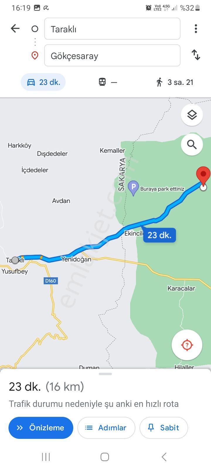 Konut İmarlı Asvalt Cephe Sakarya Geyve Taraklı Termal Dibi Sahibinden Arsa - Görsel 18