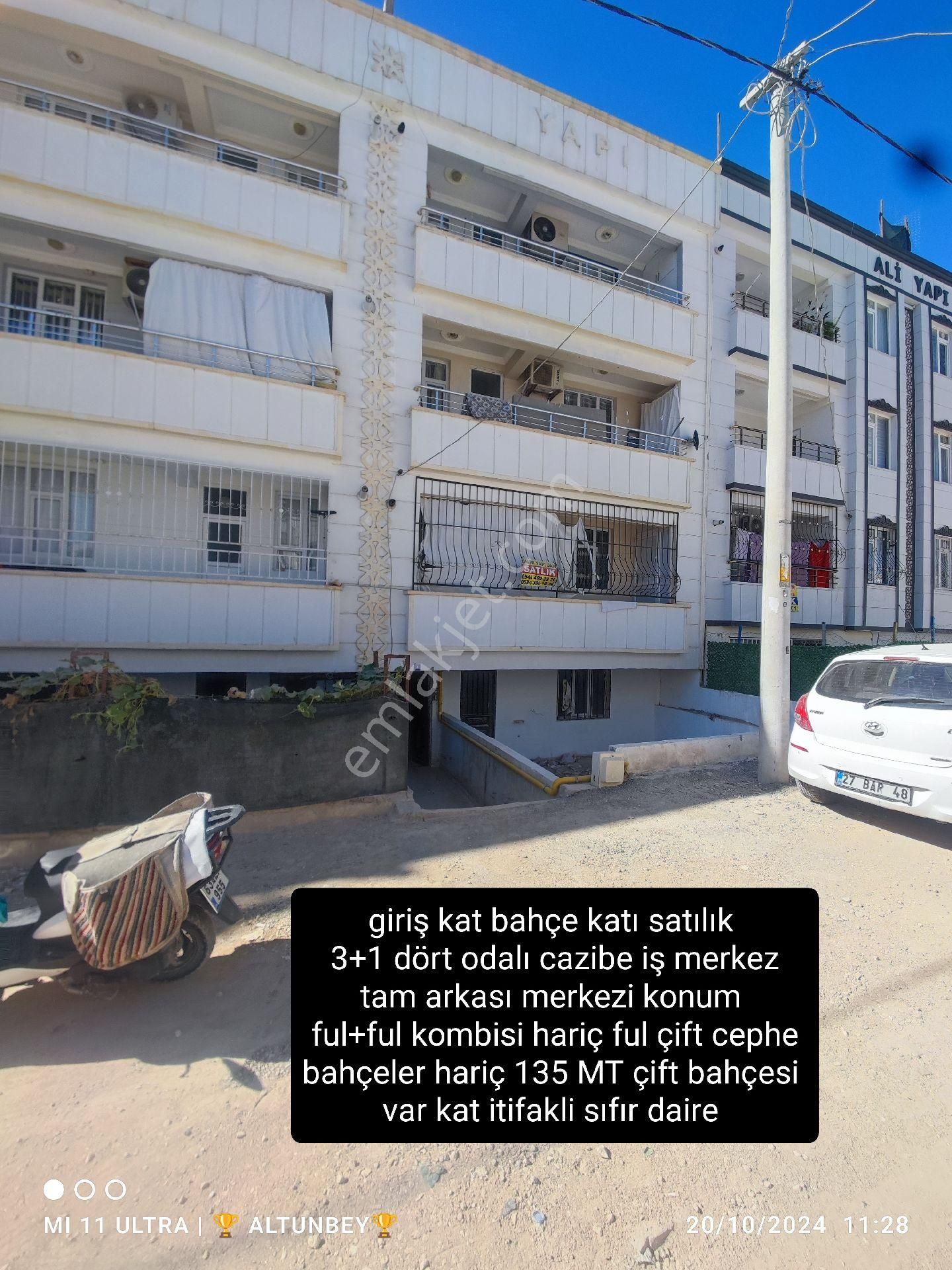 Haliliye Ahmet Yesevi Satılık Daire 3+1 dört odalı ful doğalgazli sıfır giriş bahçe katı 