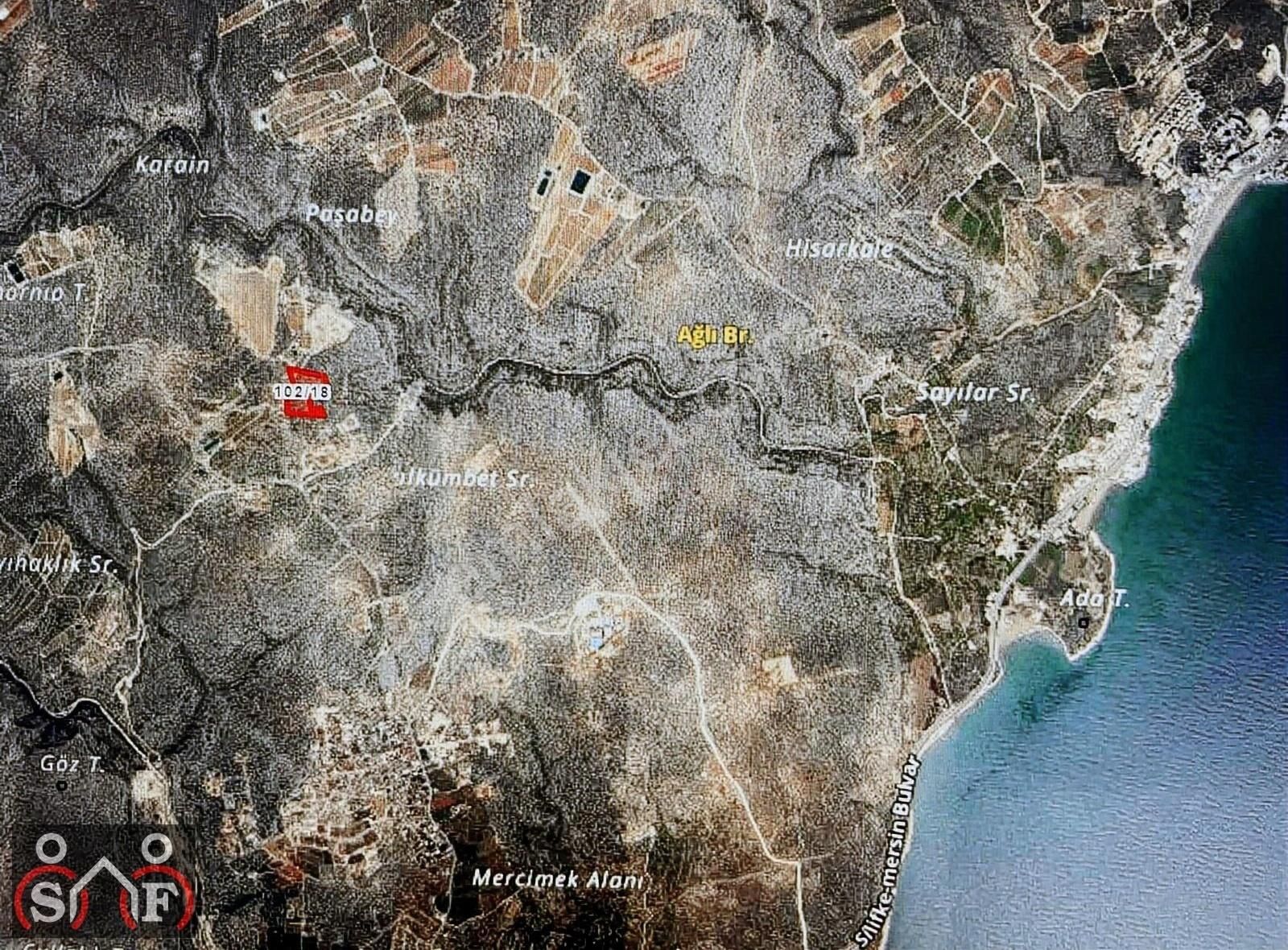 Erdemli Kızkalesi Satılık Tarla Mersin Erdemli Kızkalesi Merkez Gömeç'te Satılık 20.614 m2 Arsa