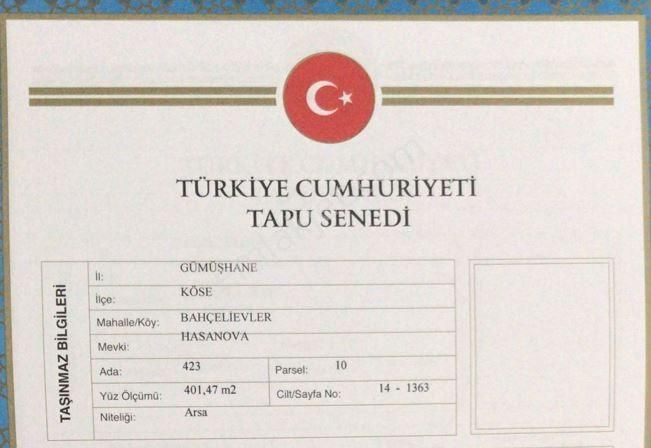 Köse Bahçelievler Satılık Konut İmarlı  satılık arsa