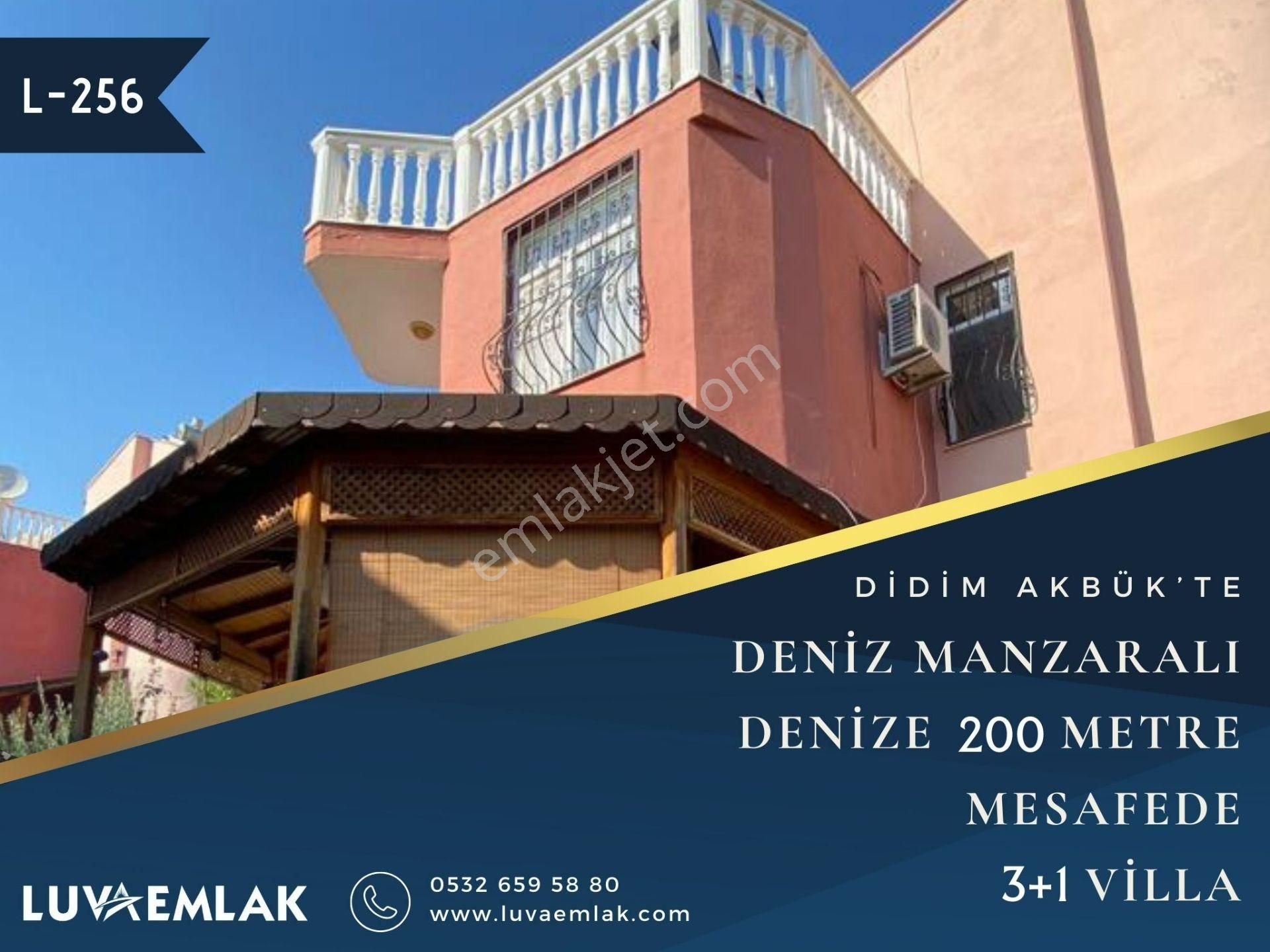 Didim Akbük Satılık Yazlık  DİDİM AKBÜK’TE DENİZ MANZARALI DENİZE 200METRE MESAFEDE EŞYALI 3+1 YAZLIK