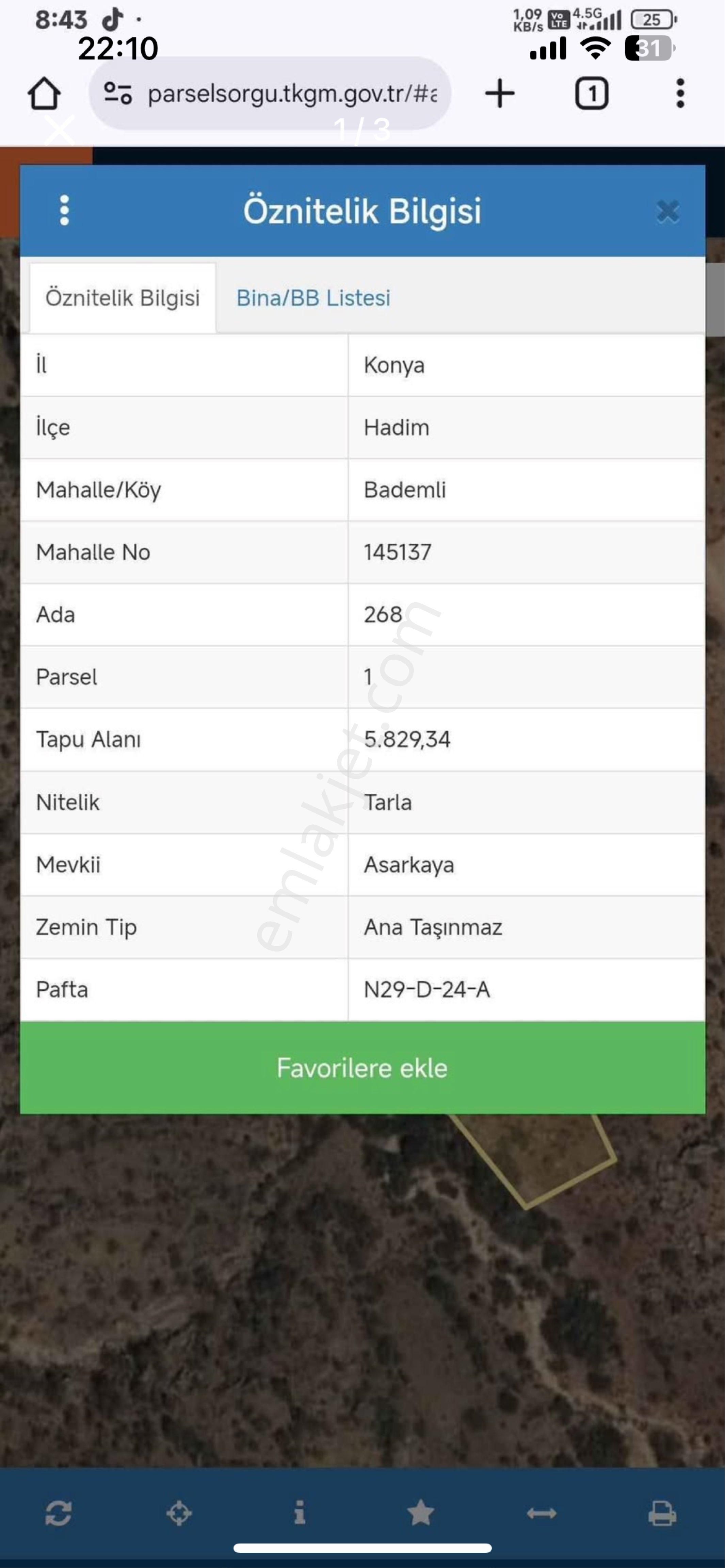 Acil Satılık Hadim Bademlide Tatla