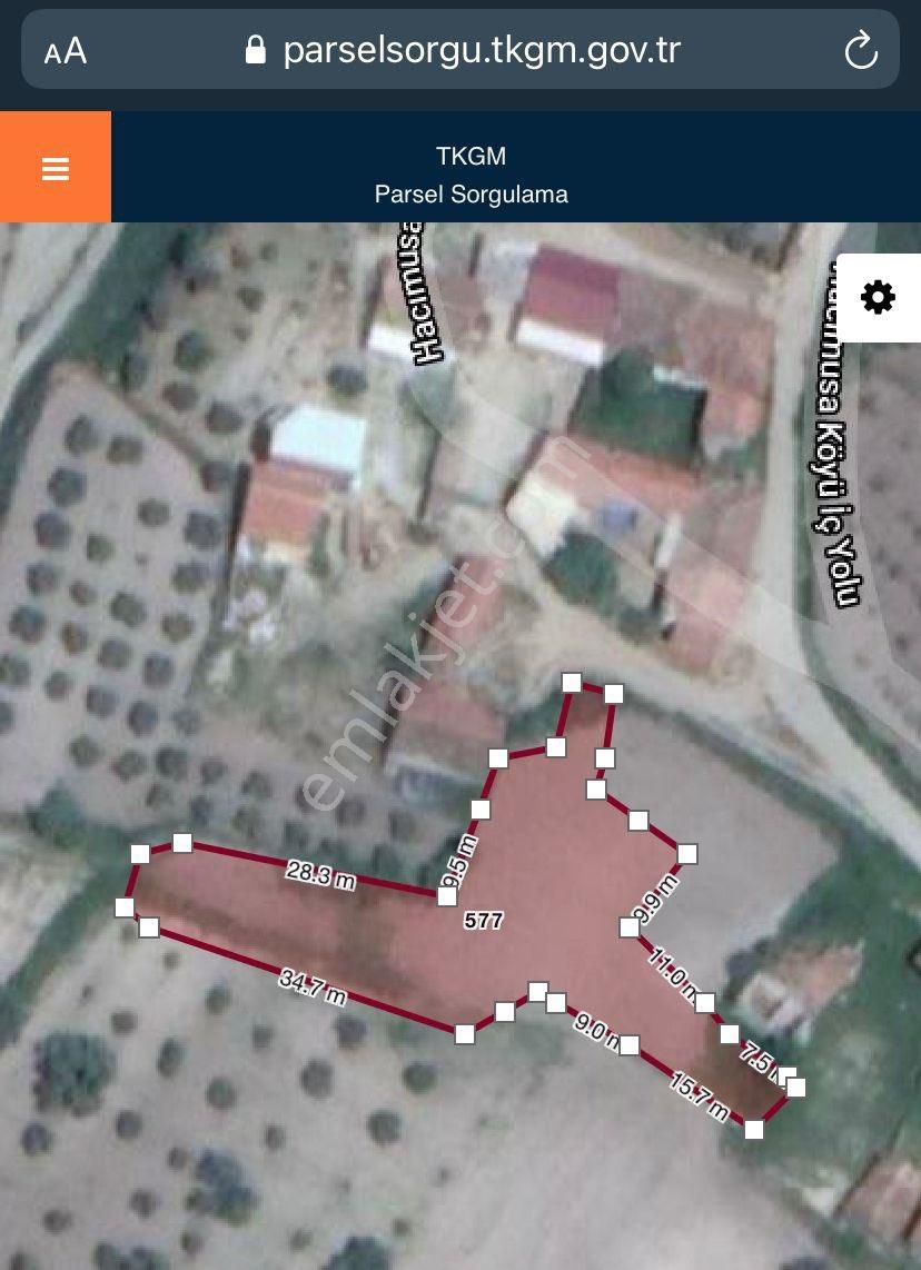 Saruhanlı Hacımusa Satılık Konut İmarlı Manisa Saruhanlı Hacımusa / 1048m2 Satılık Boş Arsa