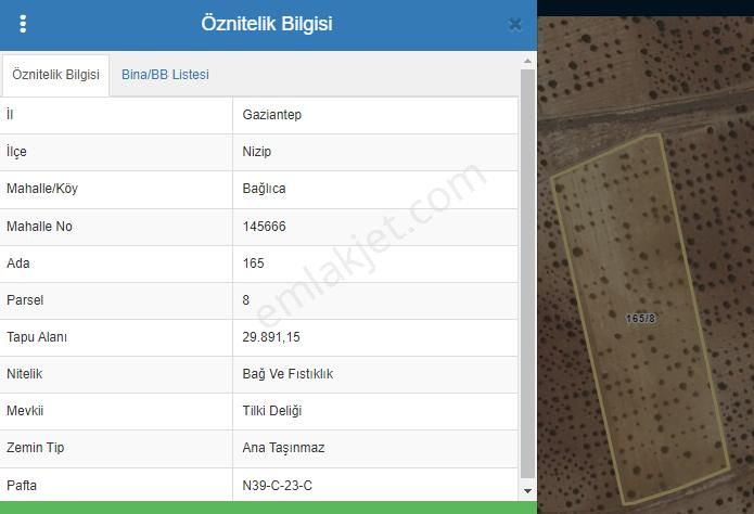 Nizip Bağlıca Satılık Bağ & Bahçe  Bağlıca - Nizip'de satılık arazi iki tarafı kadastro yolu, su yanıbaşında.