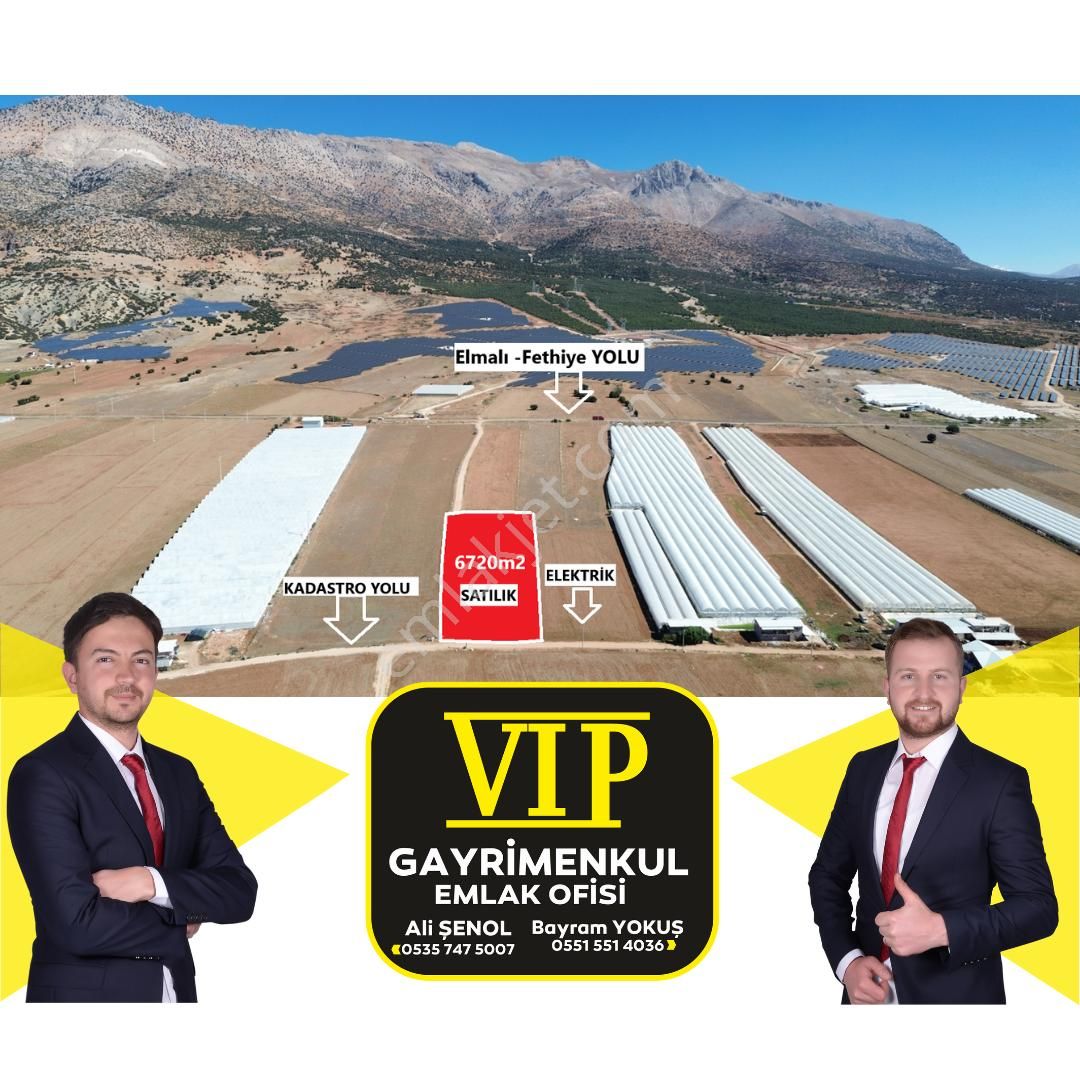 Elmalı Kışla Satılık Tarla VIP GAYRİMENKUL' den KIŞLA 6720 m2 Yola Sıfır Tarla