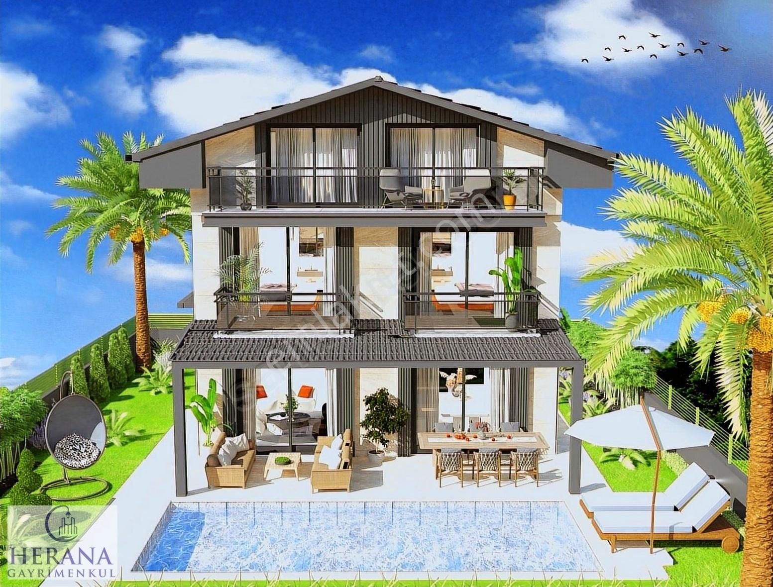 Fethiye Foça Satılık Villa ÇALIŞ PLAJINA Yürüme Mesafesinde PROJEDEN FIRSAT Müstakil Villa