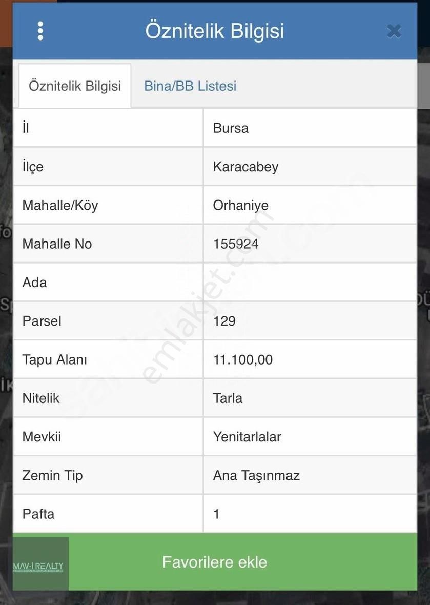 Karacabey Orhaniye Satılık Tarla KARACABEY ORHANAYİ'DE TEKNOSAB'A 1,5 KM SATILIK ARAZİ