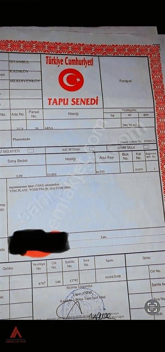 Kadıköy Sahrayı Cedit Satılık Bina KOZYATAĞII'NDA 290 2m TABELA DEĞERI ÇOK YÜKSEK