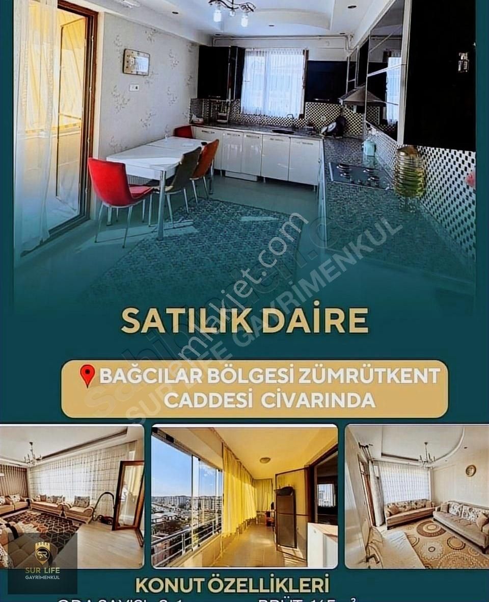 Bağlar Bağcılar Satılık Daire BAĞCILAR BÖYLESİ ZÜMRÜT KENT CADDESİ CİVARINDA SATILIK 3+1 DAİRE