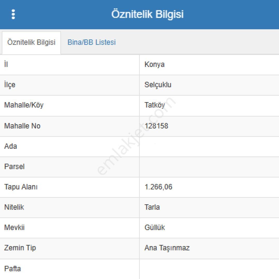 Selçuklu Tatköy Satılık Bağ & Bahçe  İŞYAPAR GAYRİMENKULDEN TATKÖY MAHALLESİNDE MÜSTAKİL TAPU BAHÇE 