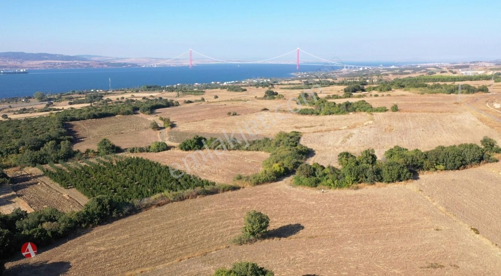 Lapseki Suluca Köyü Satılık Tarla Çanakkale, Lapseki, Suluca, Boğaz ve Köprü Manzaralı Arazi