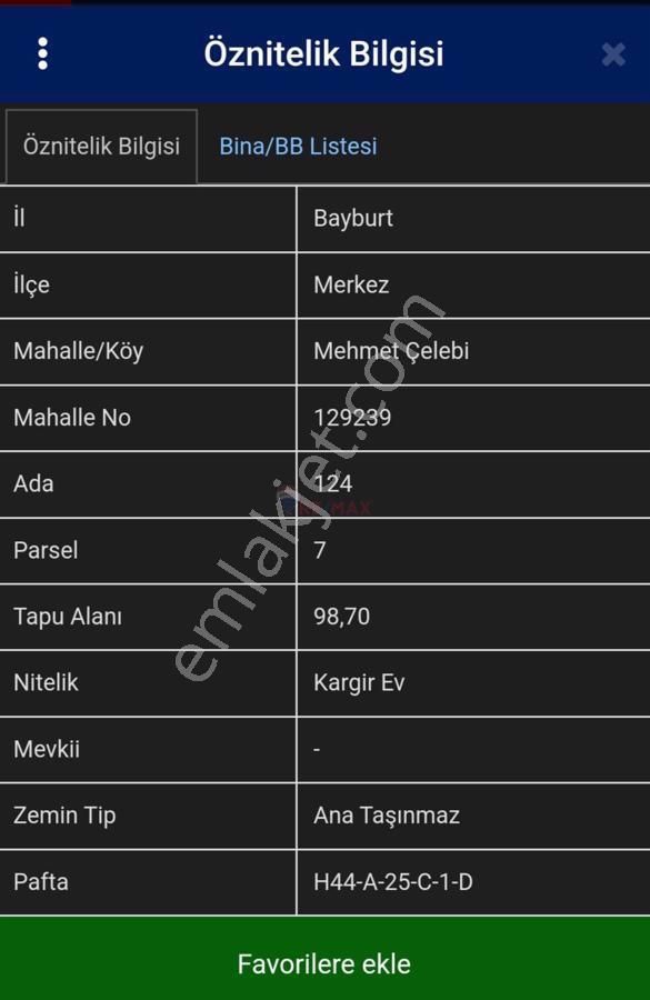 Bayburt Merkez Mehmet Çelebi Satılık Ticari İmarlı Remax Penta 'dan Bayburt Merkez 'de Satılık Arsa