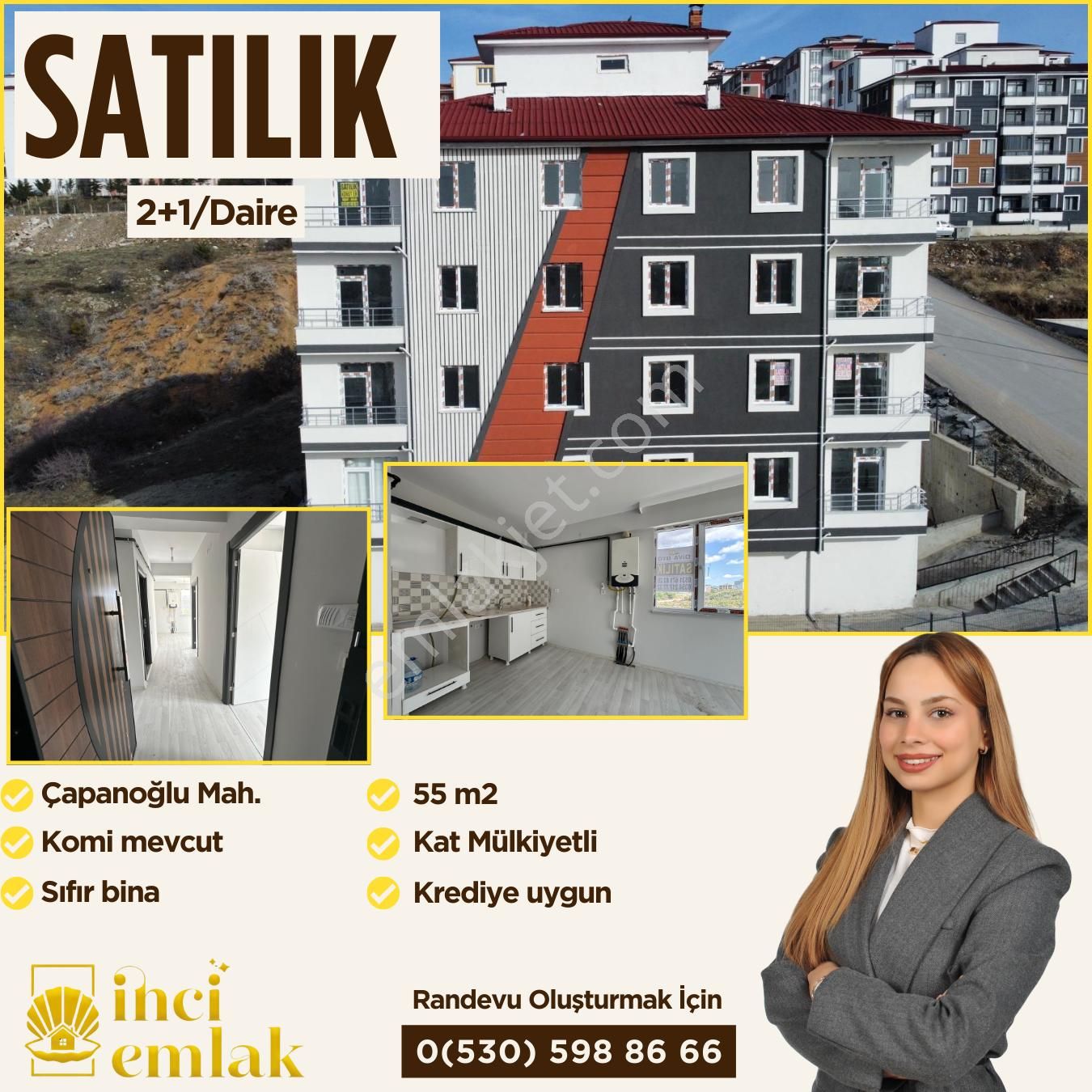 Yozgat Merkez Çapanoğlu Satılık Daire  İNCİ EMLAK'DAN SATILIK KOMBİLİ SIFIR FIRSAT DAİRE