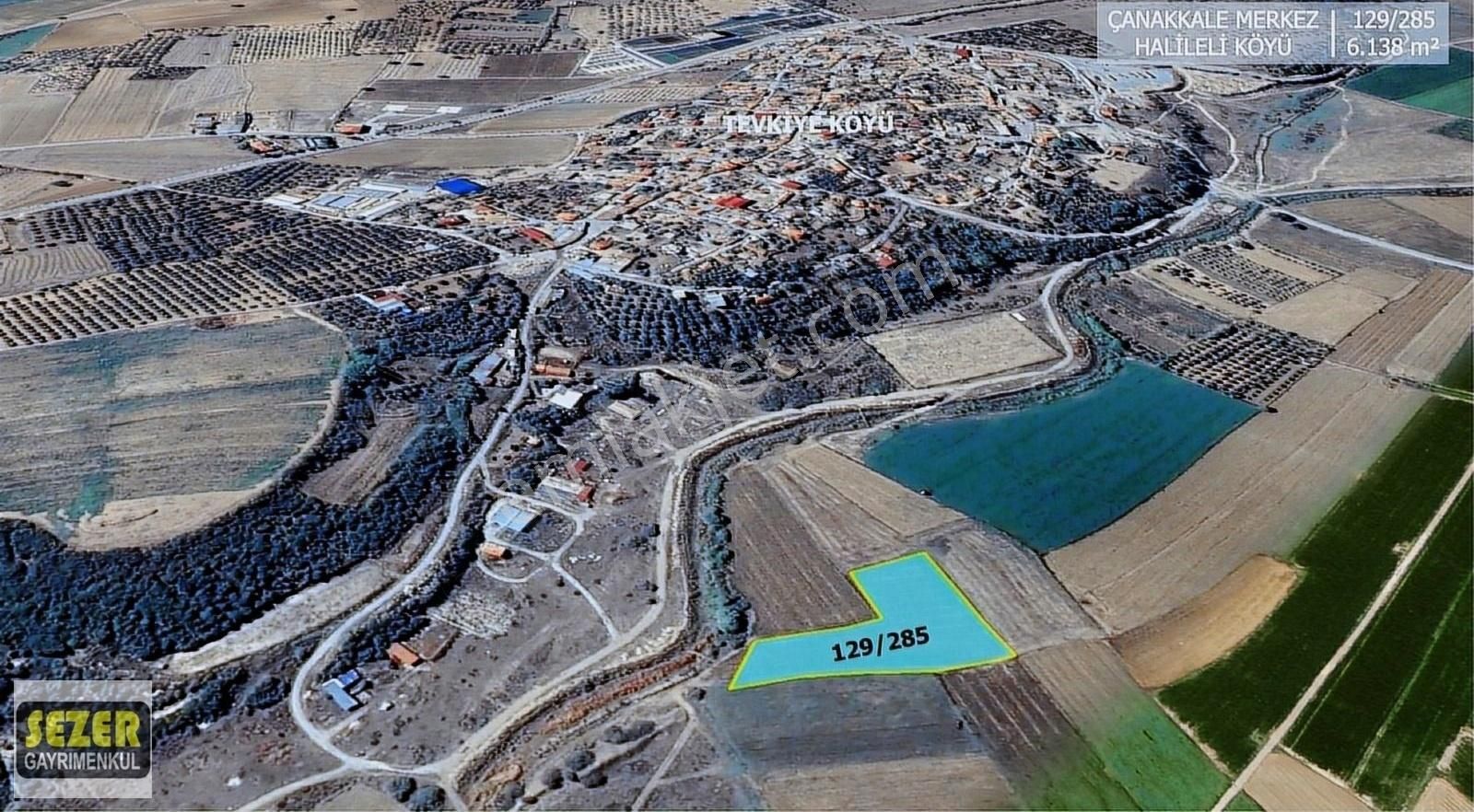 Çanakkale Merkez Halileli Köyü Satılık Tarla ÇANAKKALE MERKEZ HALİLELİ KÖYÜ 6138M2 SUYU BULUNAN SATILIK TARLA