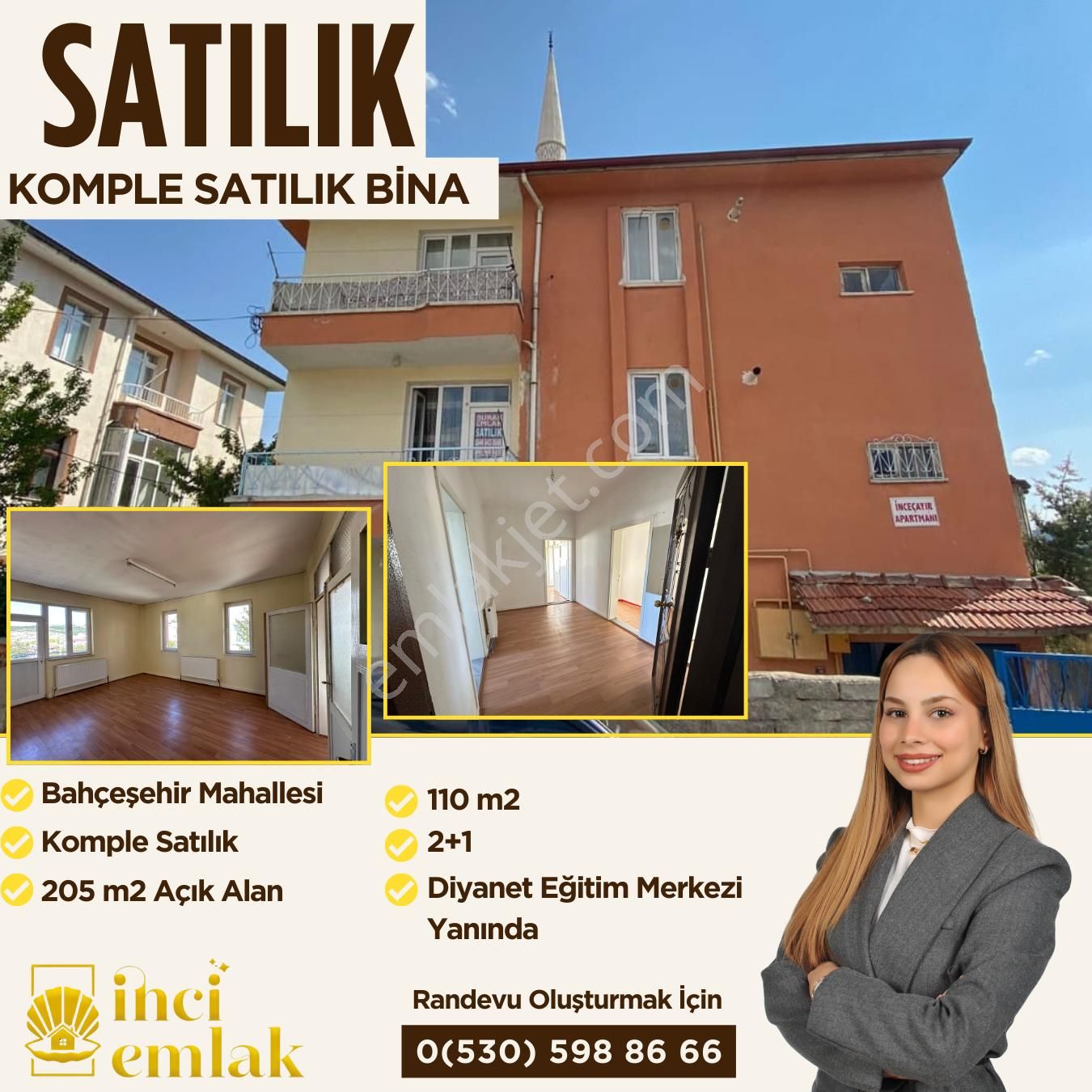 Yozgat Merkez Bahçeşehir Satılık Müstakil Ev  İNCİ EMLAK'tan ESENTEPE'de KOMPLE SATILIK ÜÇ KATLI BİNA.