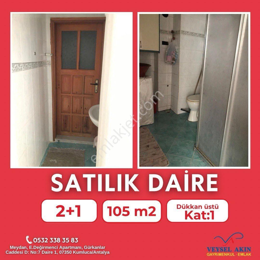 Kumluca Bağlık Satılık Daire VEYSEL AKIN GAYRİMENKUL EMLAKTAN   2+1 DAİRE SATILIK