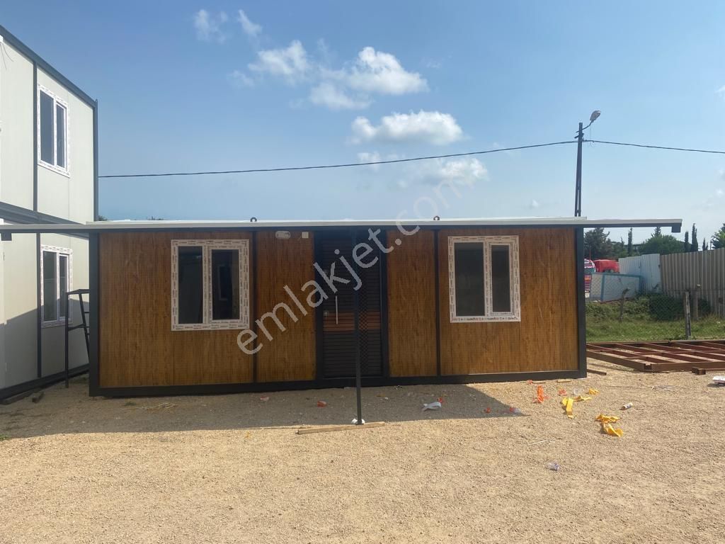 Düzce Merkez Aydınpınar Köyü (Santral) Satılık Prefabrik  BAĞ BAHÇE YAŞAM KONTEYNERİ 21M2 FULL SANDVİC PANEL BEŞİK ÇATILI