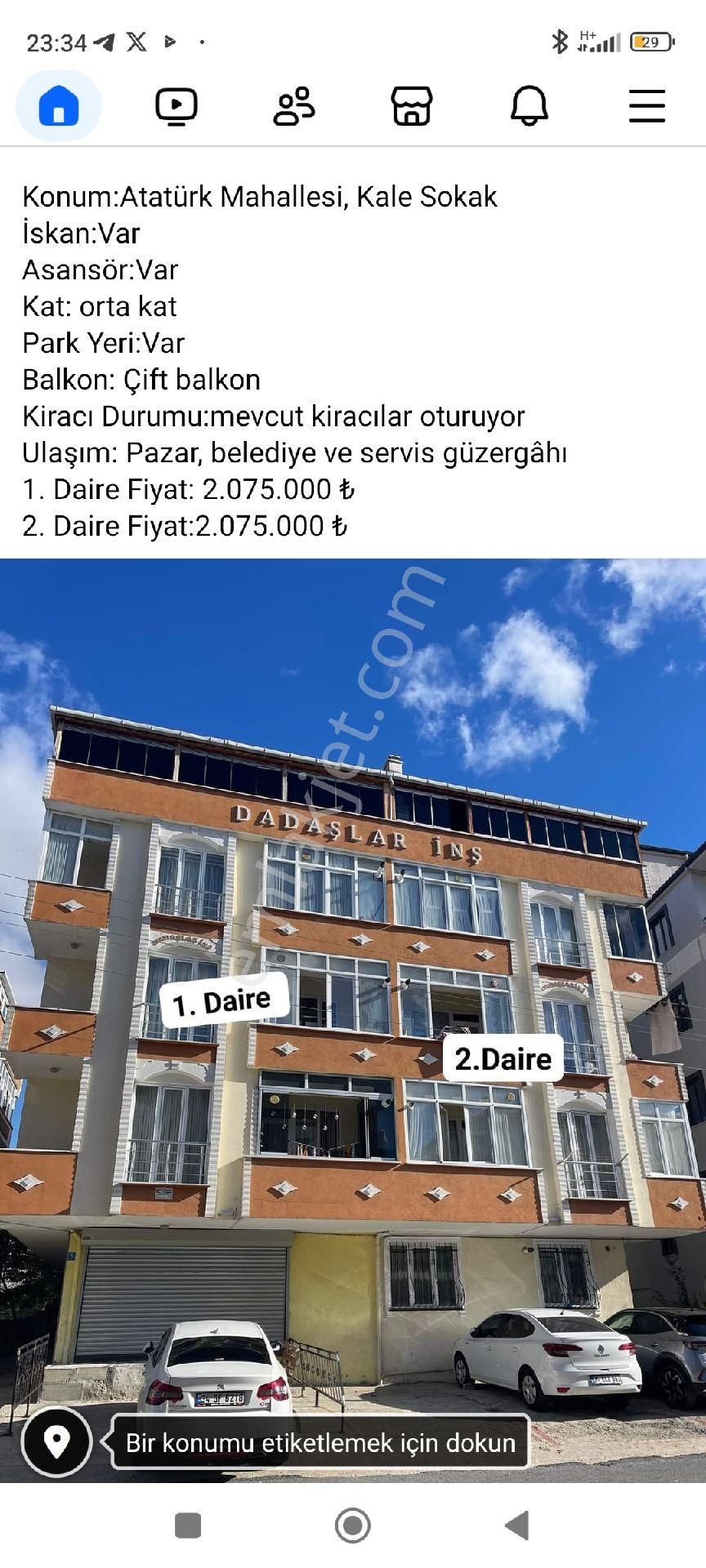 Kapaklı Atatürk Satılık Daire Kapaklı Merkez de Sahibinden 2+1 Daire