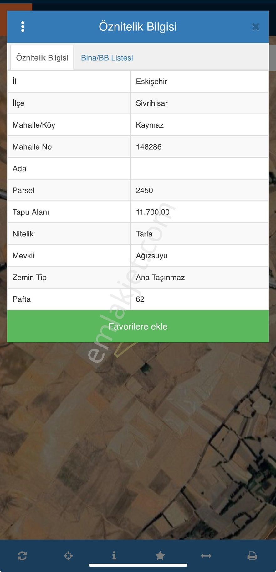 Sivrihisar Kaymazda Yatırımlık Tarla