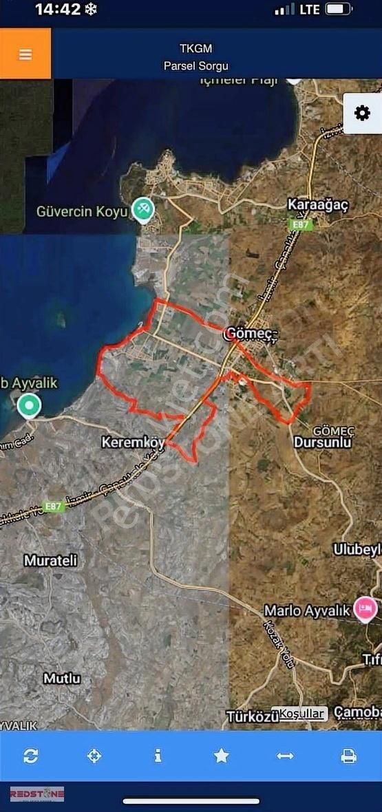 Gömeç Yaya Satılık Konut İmarlı BALIKESİR GÖMEÇ TE DENİZE 2,15 KM PROJESİ HAZIR ON VİLLALIK ARSA