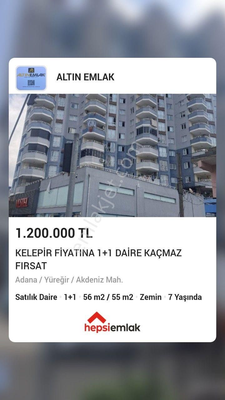 Yüreğir Akdeniz Satılık Daire SATILIK 2+1 DAİRE ADANA YÜREĞİR AKDENİZ MAHALLESİ