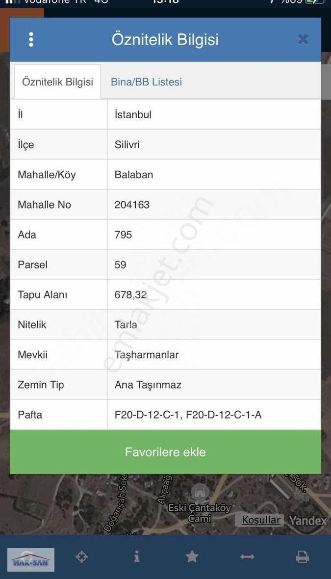 Silivri Çanta Balaban Satılık Tarla SİLİVRİ BALABAN DA SATILIK TEK TAPU YATIRIMA UYGUN TARLA