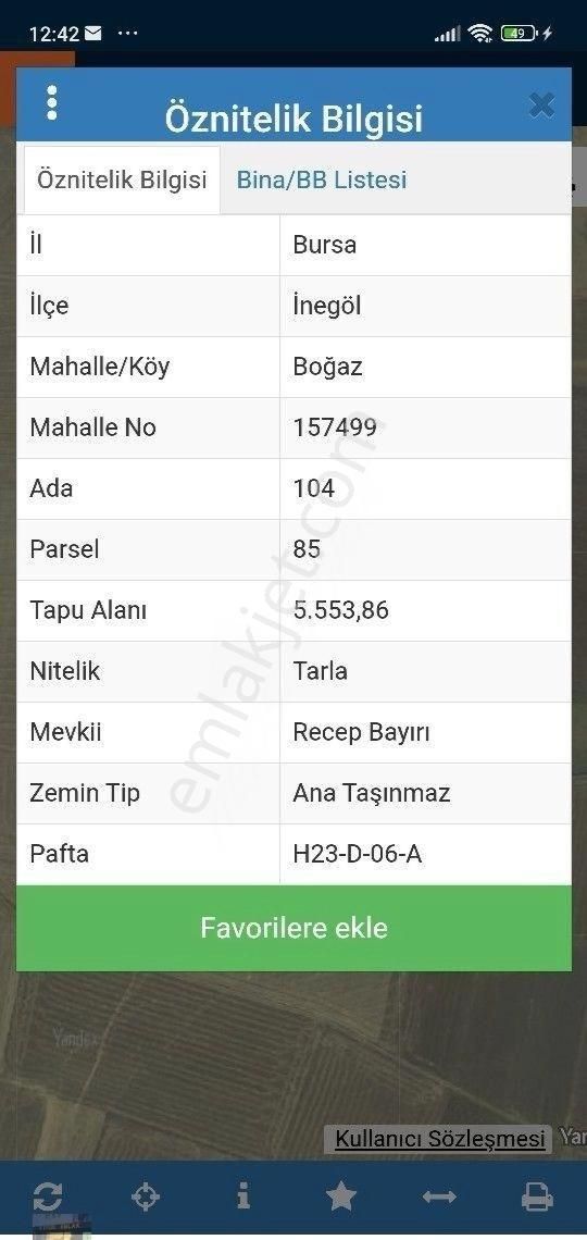 İnegöl Boğazköy Satılık Bağ & Bahçe Eylül Emlak Tan İnegöl Bogazkoyde Satılık Yatırım İcin Uygun Arazımız Satışa Çıkmıştır