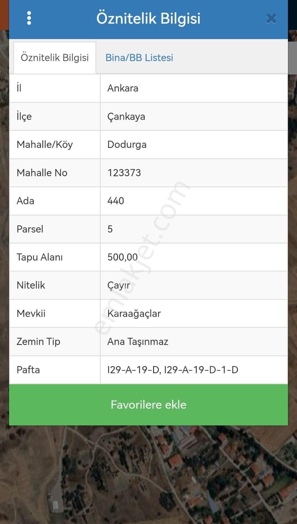 Çankaya Dodurga Satılık Tarla  ÇANKAYA DODURGA YATIRIMA UYGUN TEK TAPU SATILIK ARSA