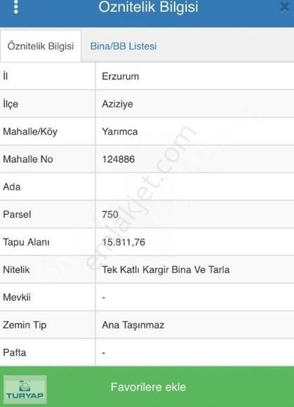 Aziziye Yarımca Satılık Tarla TURYAP ÖNCÜ'DEN 15.811 M² Yarımcada Yola Sıfır Tarla