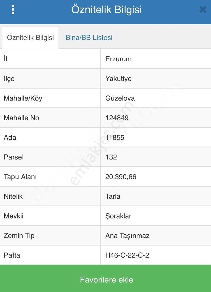 Yakutiye Güzelova Satılık Tarla TURYAP ÖNCÜ'DEN Güzelova'da Satılık Tarla