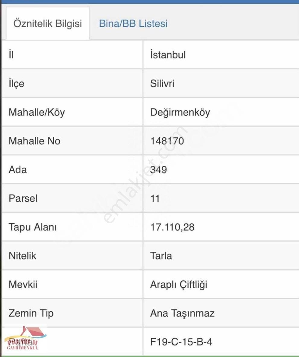 Silivri Değirmenköy Fevzipaşa Satılık Tarla SİLİVRİ DEĞİRMENKÖYDE SATILIK TARLA