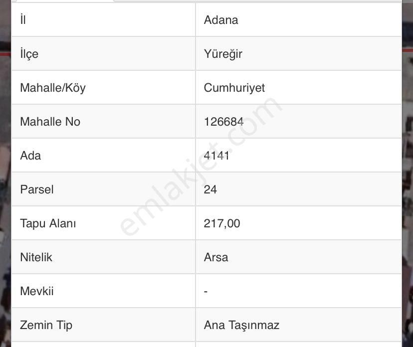 Yüreğir Cumhuriyet Satılık Tarla E 5 E YAKIN ARSA (İÇİNDE ESKİ EV MEVCUT