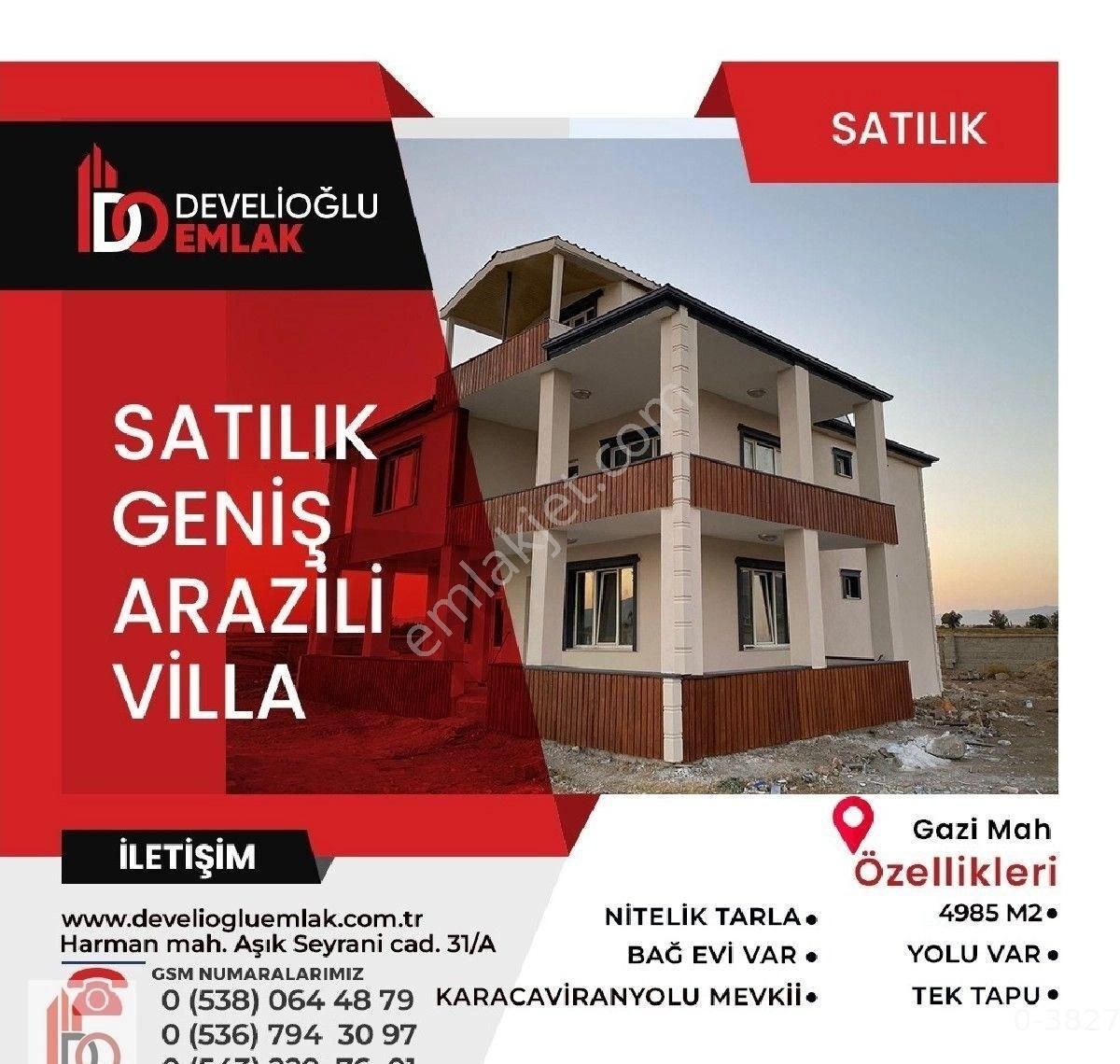 Develi Gazi Satılık Tarla DEVELİOĞLU EMLAK--GAZİ KÖYDE SATILIK TARLA