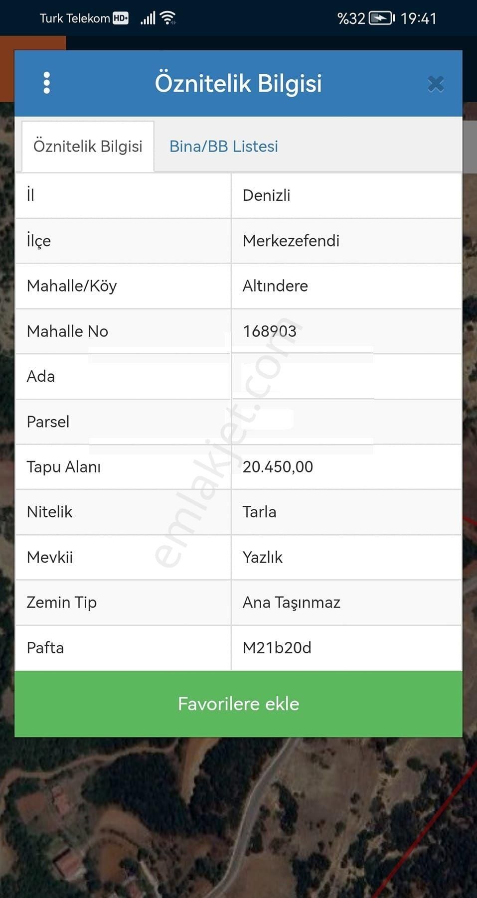 Merkezefendi Altındere Satılık Tarla  DENİZLİ ALTINDEREDE SATILIK 20.450 m2 TARLA 40 MİLYON !!!