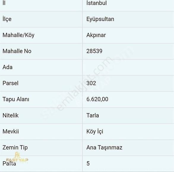 Eyüpsultan Akpınar Satılık Tarla Eyüpsultan Akpınar Mah Satılık Kelepir 137,91m2 Hisseli Arsa