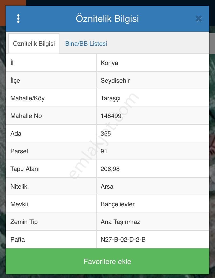 Seydişehir Bahçelievler Satılık Konut İmarlı Tuncay dan Bahçelievler de Satılık Arsa