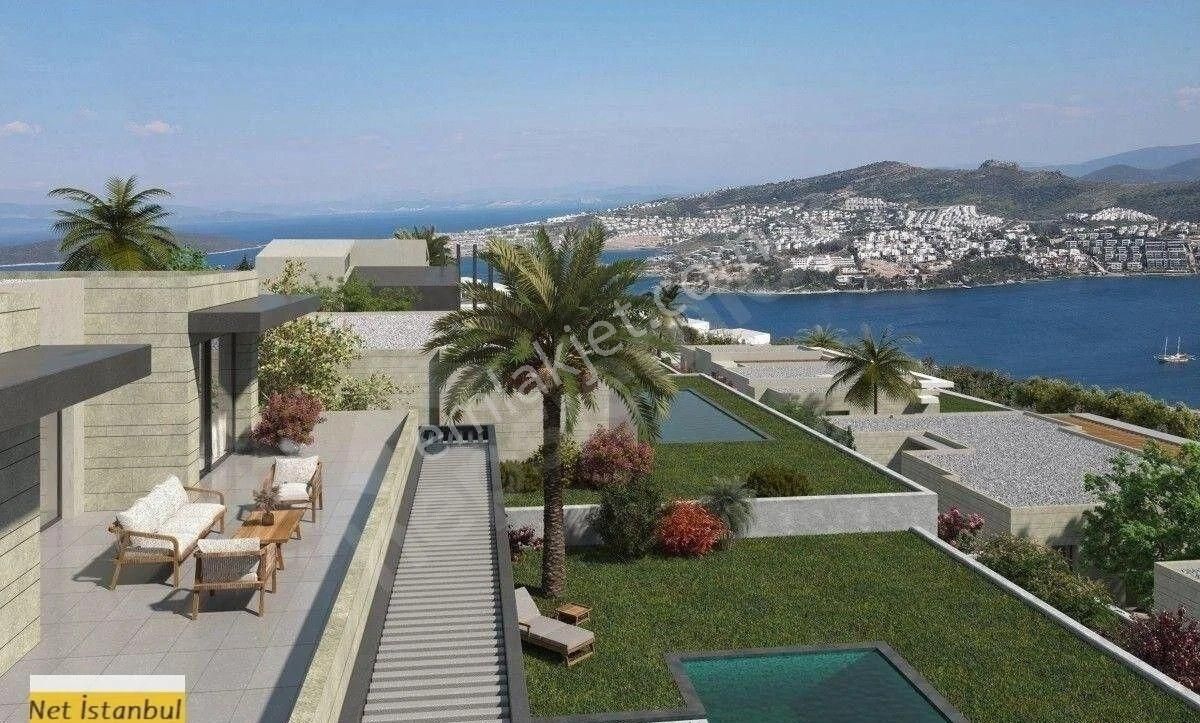 Bodrum Gündoğan Satılık Villa Bodrum Gündoğan da Panoramik Denız Manzaralı Satılık Sıfır Villa