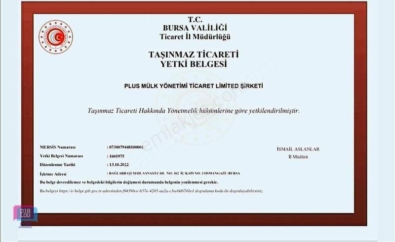 Nilüfer Büyükbalıklı Satılık Villa İmarlı DİALOG PLUS'TAN BÜYÜKBALIKLI MAHALLESİNDE VİLLA İMARLI ARSA