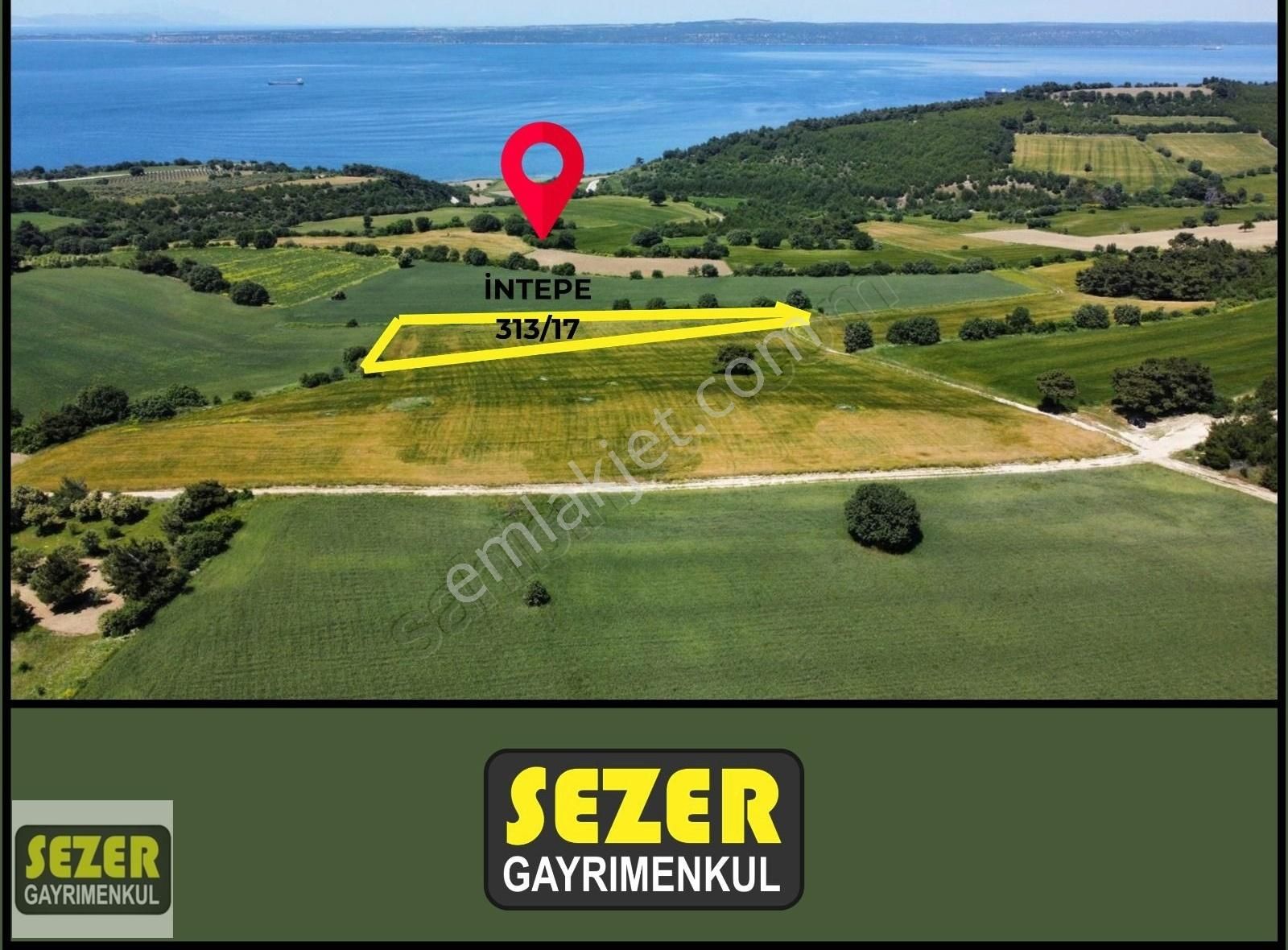 Çanakkale Merkez Erenköy Köyü (Merkez) Satılık Tarla ÇANAKKALE MERKEZ İNTEPE FUL BOĞAZ MANZARALI 7852M2 SATILIK TARLA