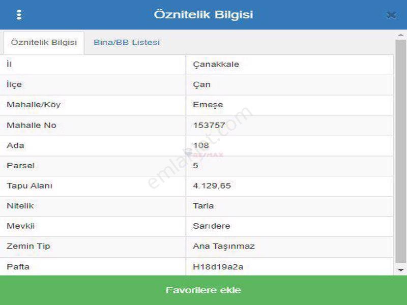 Çan Emeşe Köyü Satılık Tarla ERDAL TURAN'DAN D555 ÇANAKKALE-BALIKESİR OTOBANINA CEPHELİ 4130M2 ARAZİ